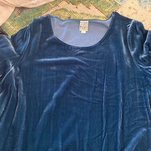 Sister Mary size large beautiful blue velvet blouse.